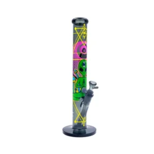 Fire-Flow x Black Leaf - Glass Bong Trippy Alien - 40cm